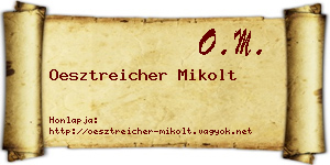 Oesztreicher Mikolt névjegykártya
